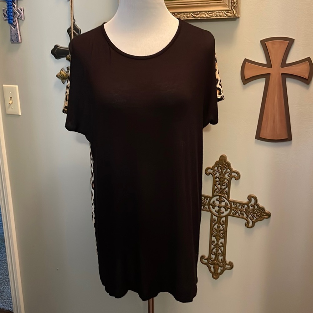 Women’s sheer animal print top